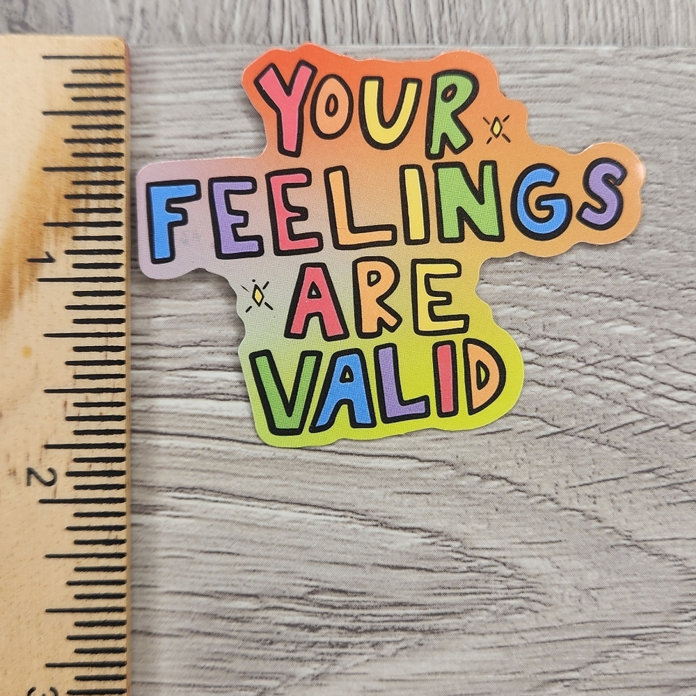 10/$10 Feelings Sticker Tie Dye Groovy Hippie 70s Vibe Colorful